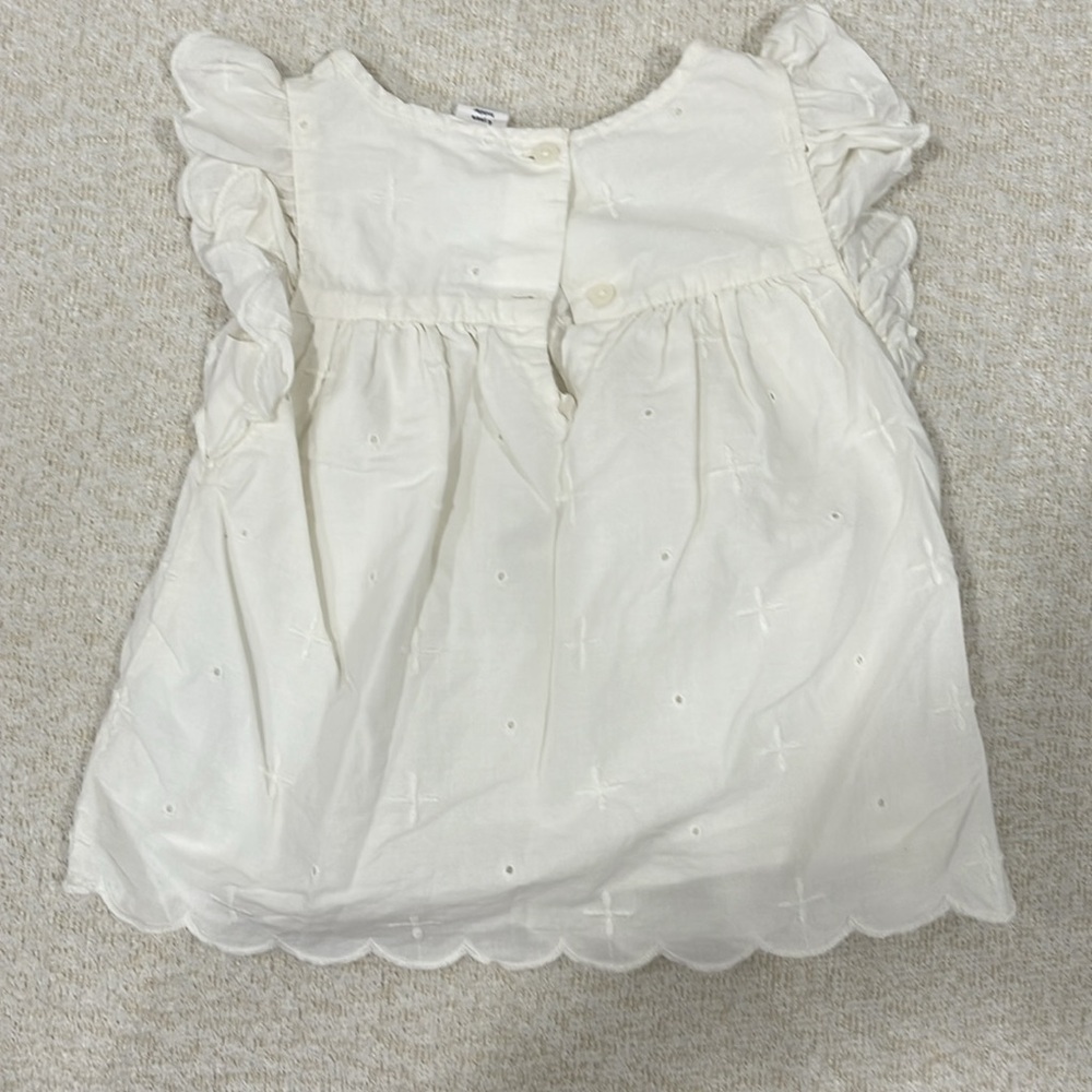 White Ruffled top - Picture 2 of 2